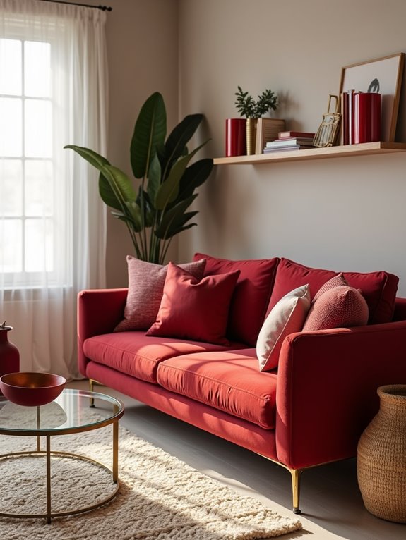 cozy vibrant red textures