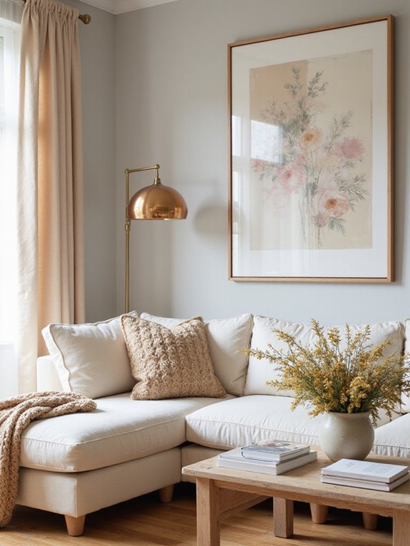 cozy whites and wood