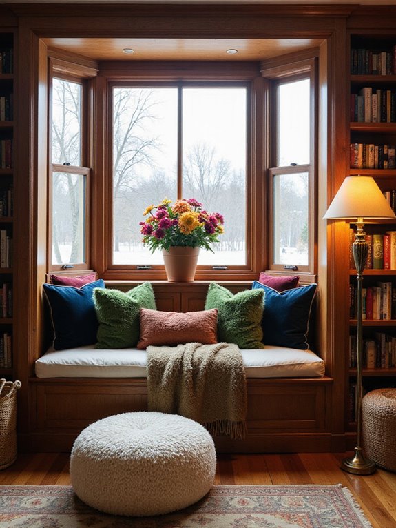cozy winter reading nook