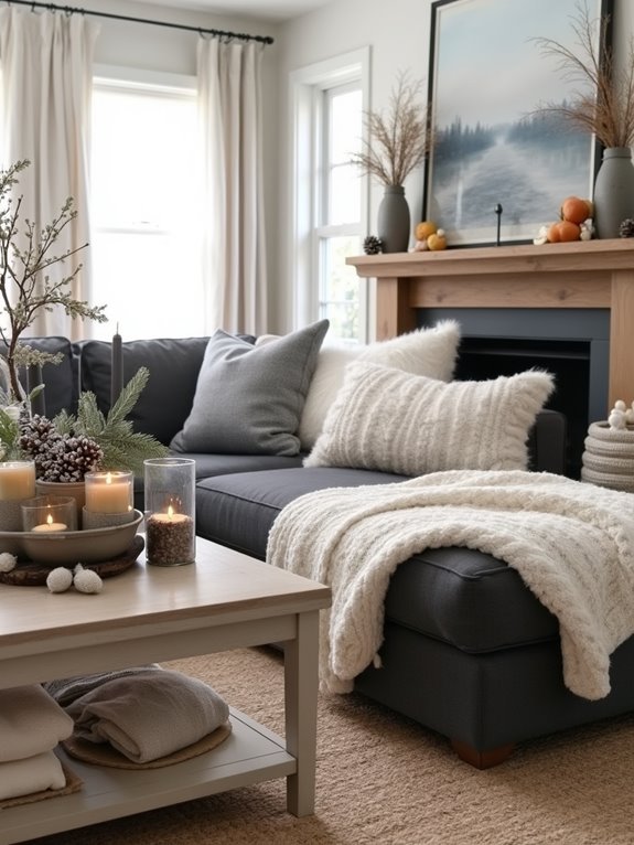 cozy winter themed decor swap