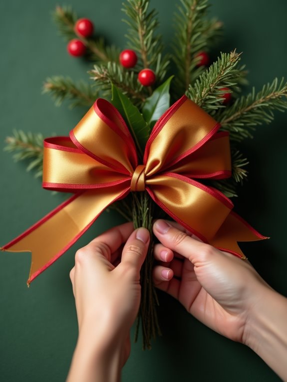crafting a festive bow