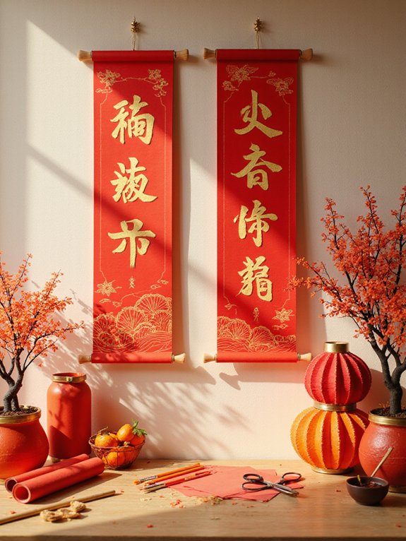 crafting festive spring couplets