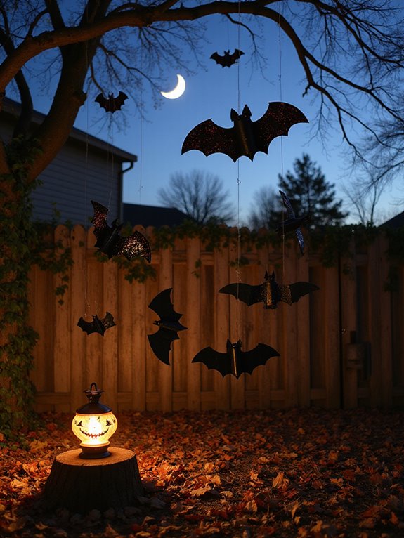 crafting flying bat decorations