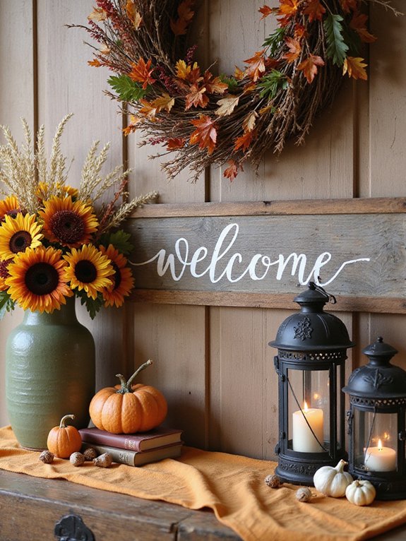 creative autumn welcome sign