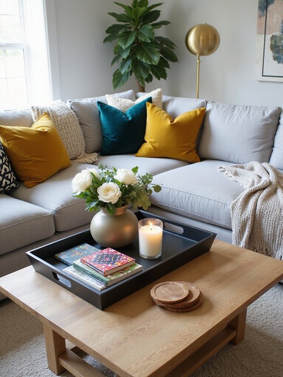 creative coffee table styling
