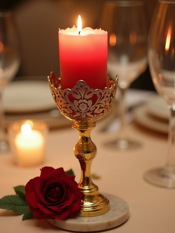 creative gold and red