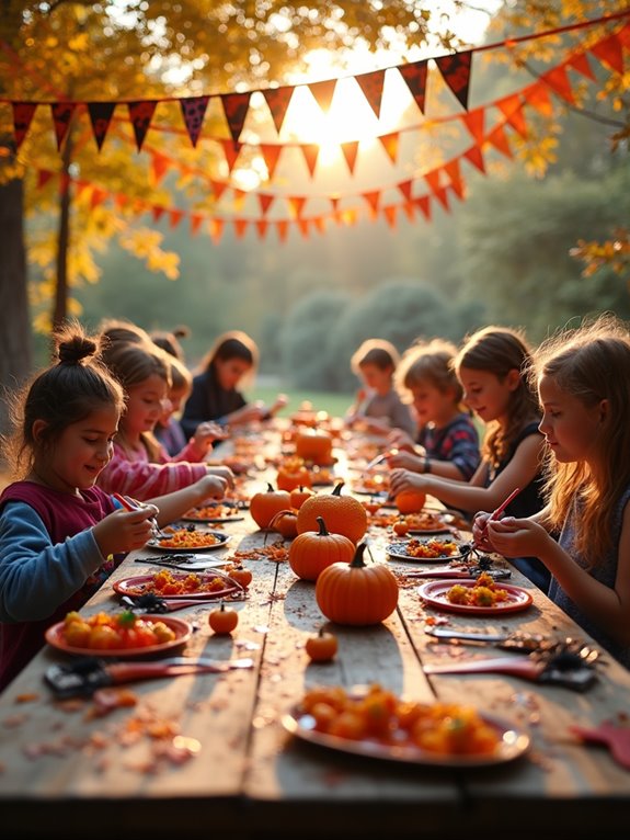 creative halloween craft stations