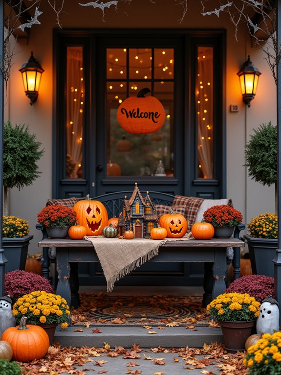 creative halloween porch decor