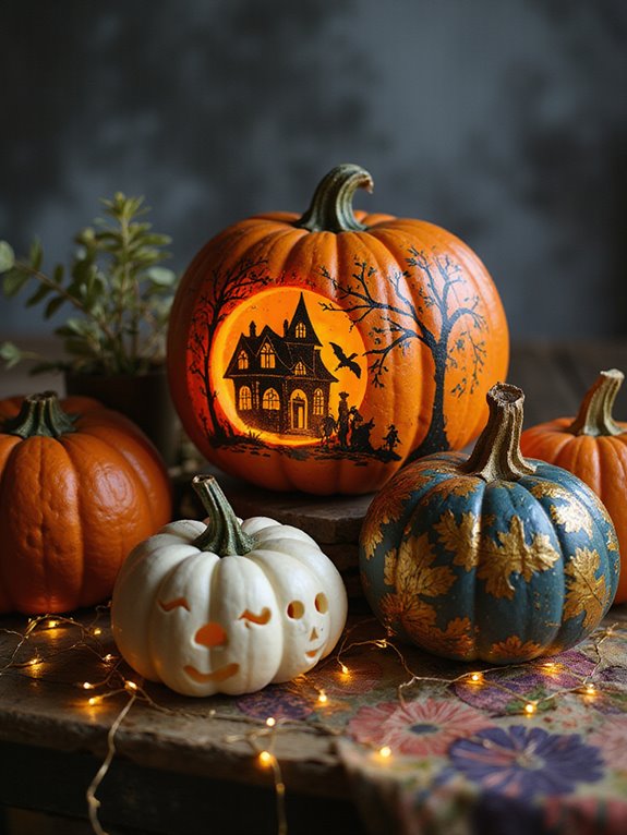 creative halloween pumpkin art