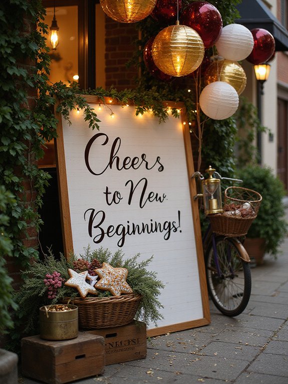 creative new year signage