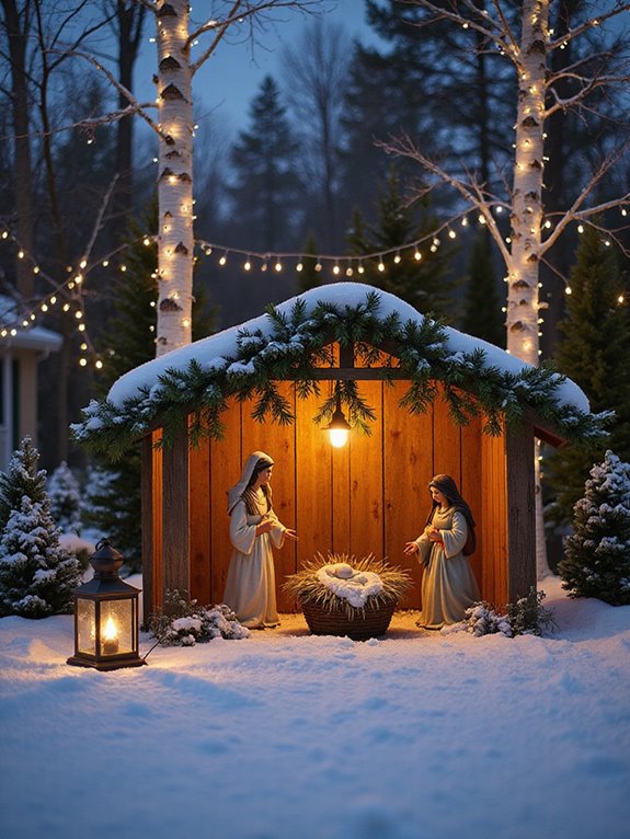 creative outdoor nativity scenes