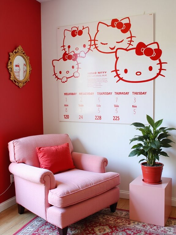 creative red kitty decor