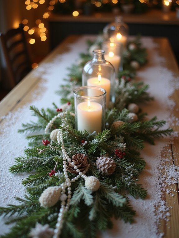 creative winter table runner
