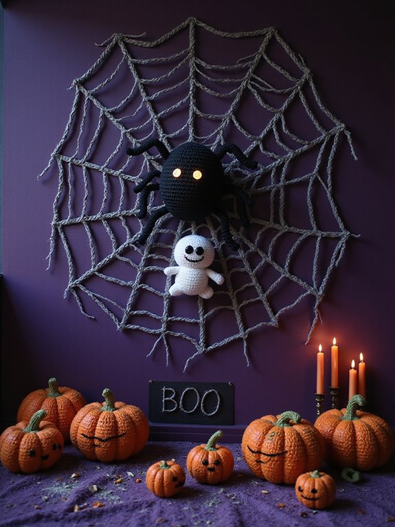 creepy halloween crochet decor