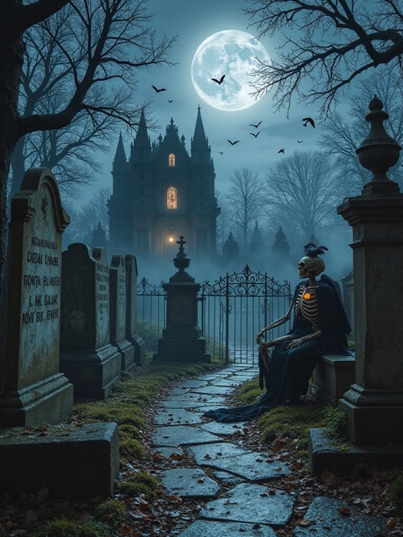 creepy halloween graveyard decor