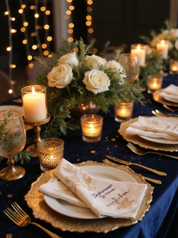 customized festive dining details