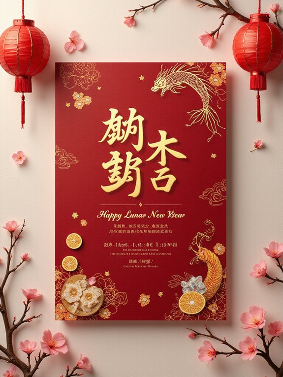 customized lunar new year invitations