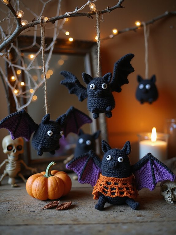 cute crochet bat decorations
