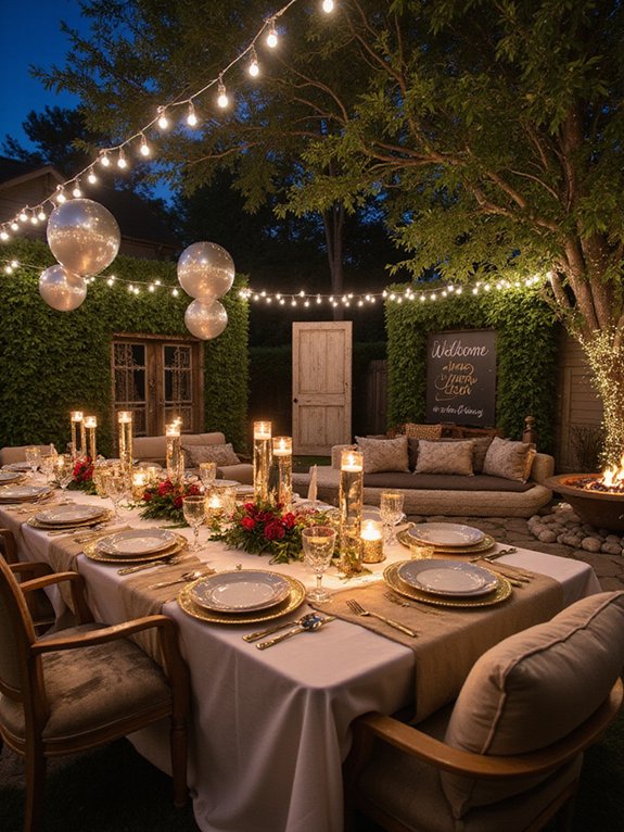 dazzling outdoor celebration accents