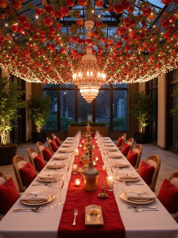 dazzling red gala decor