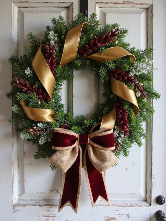 dazzling ribbon christmas wreaths
