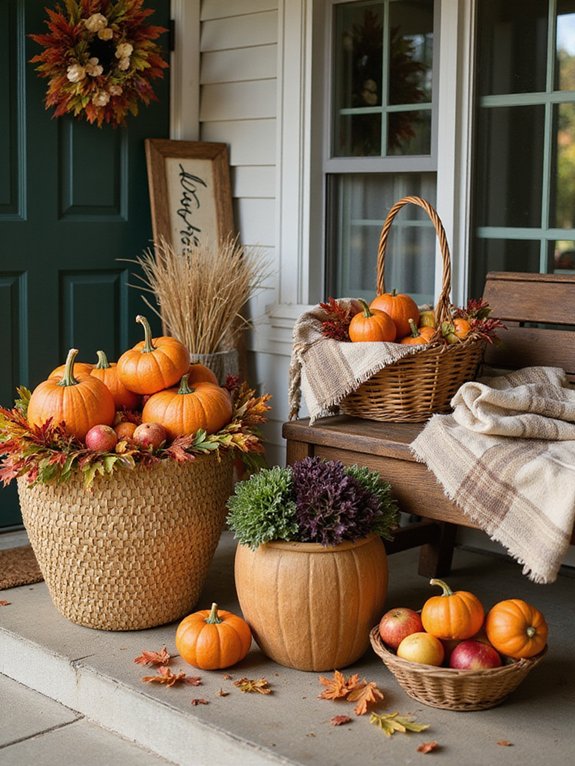 decorative baskets for autumn
