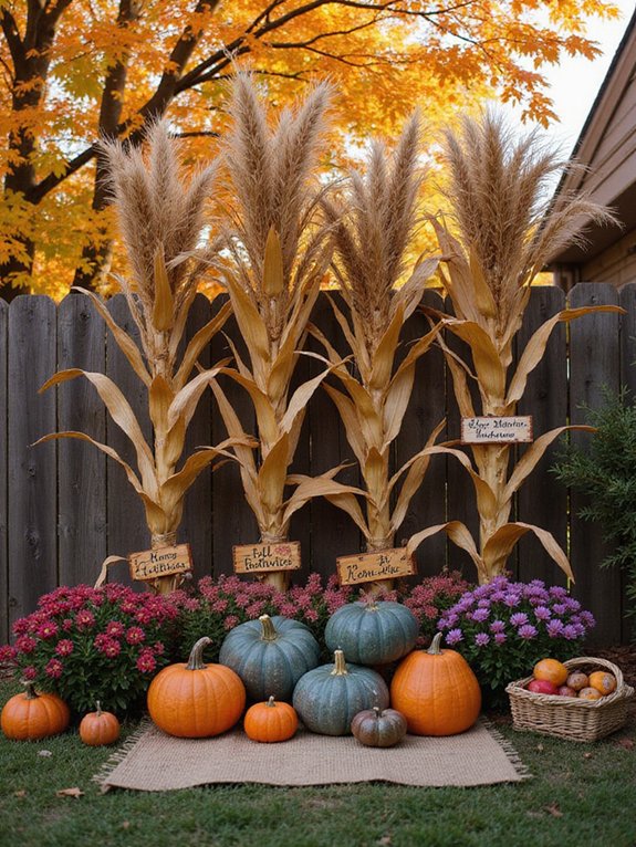 decorative corn stalk arrangements