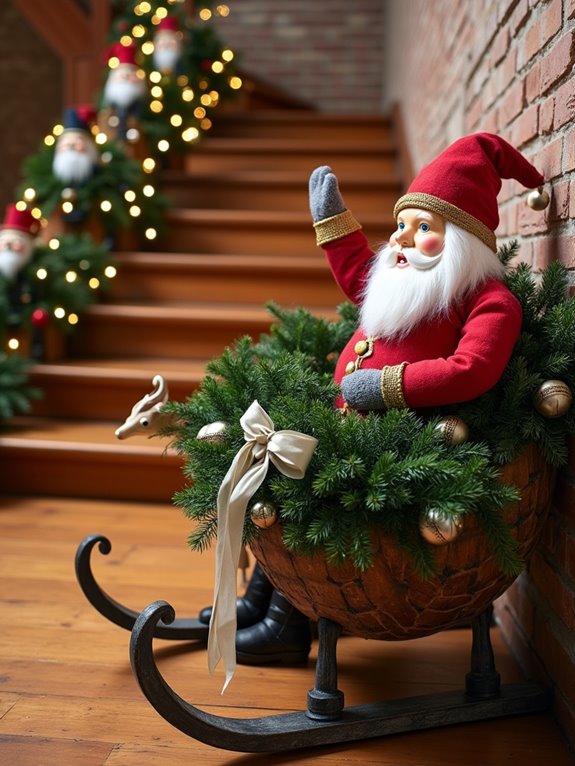 decorative staircase holiday transformation