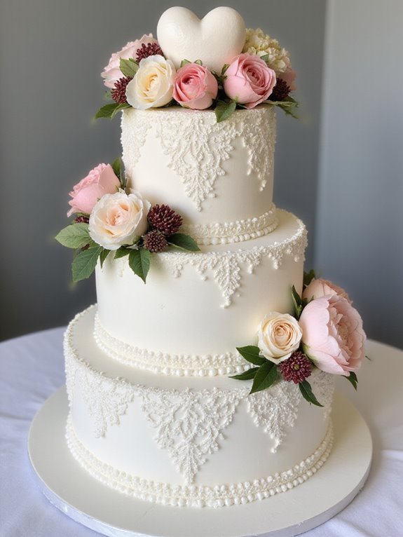 delicate edible lace cakes