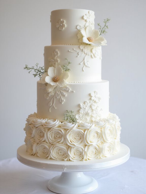 delicate floral cake designs
