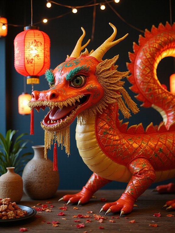 diy colorful dragon decoration
