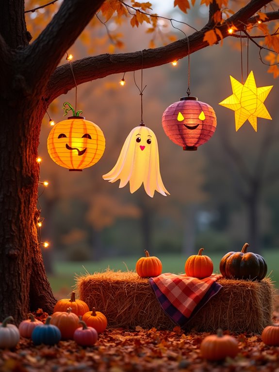 diy colorful halloween lanterns