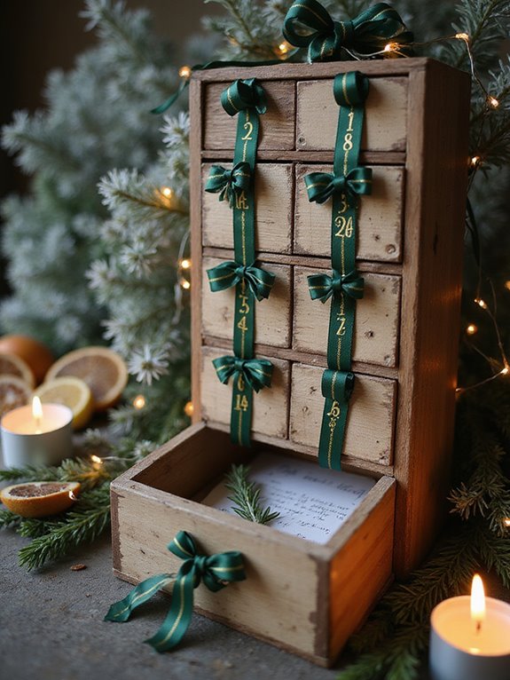 diy festive ribbon calendar