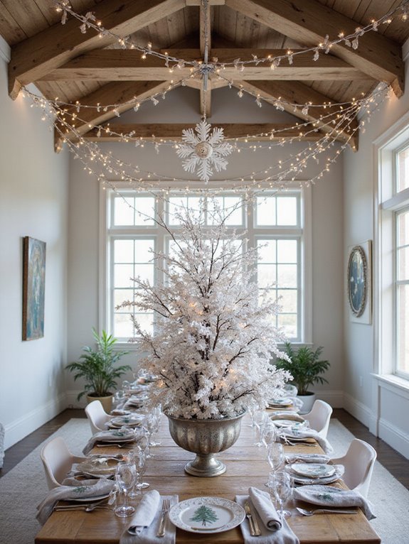 diy indoor snowflake decor