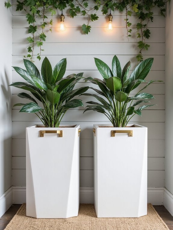 diy large white planter