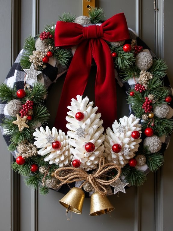 diy plaid wreath materials