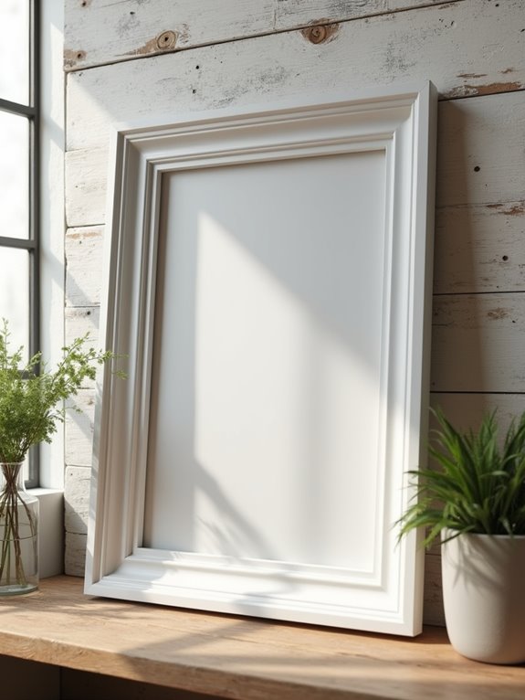 diy white cement frame