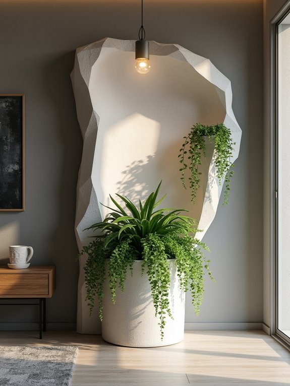 diy white cement planter