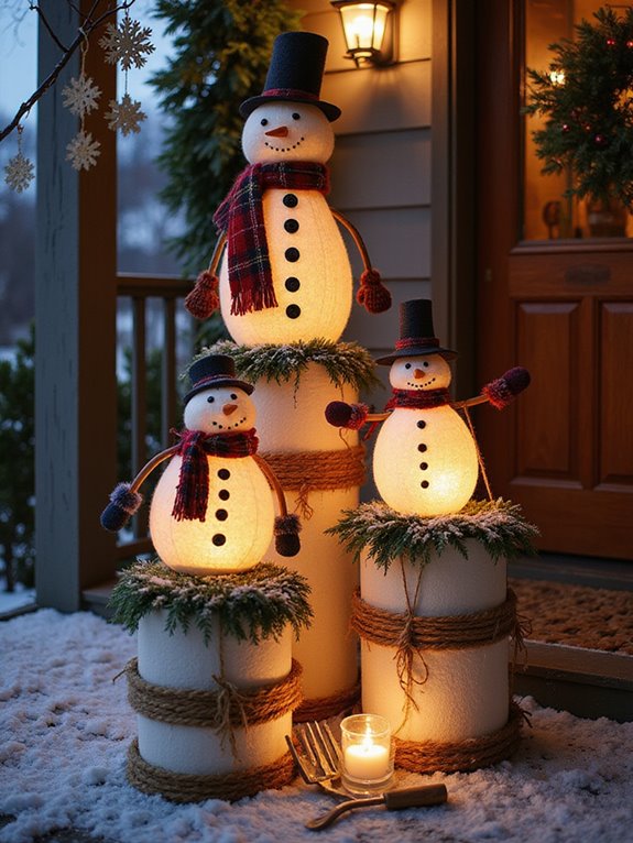 diy winter snowman decorations