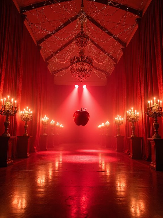 dramatic red lighting effects