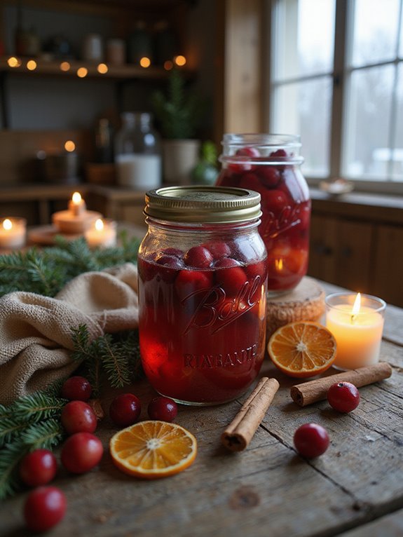 dried cranberry holiday ornaments