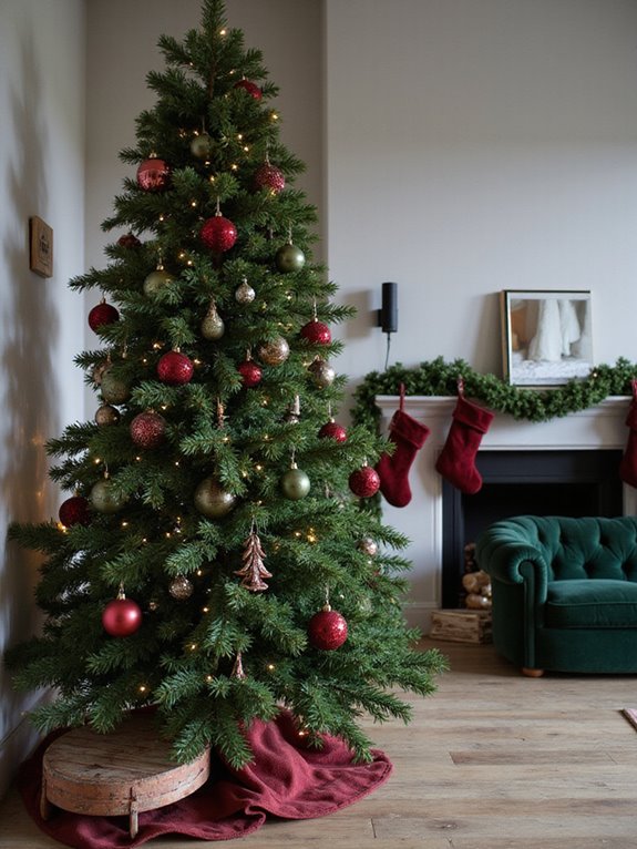 dull red and green elegance