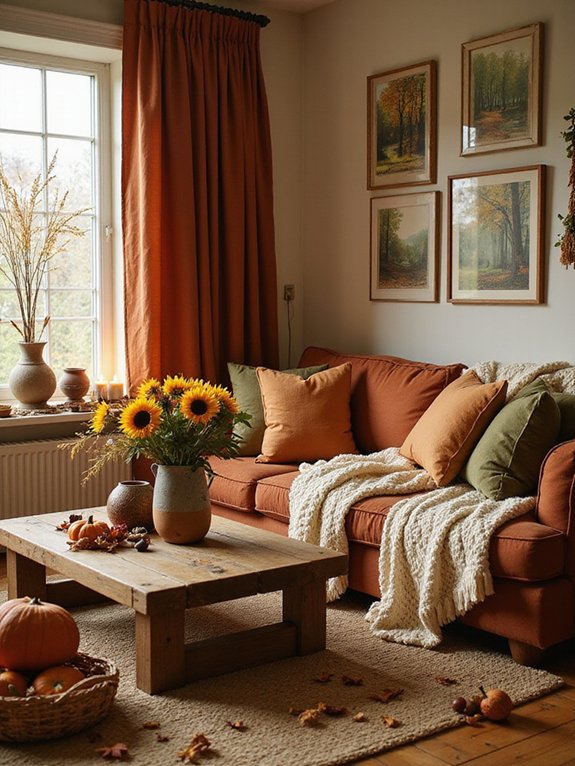 earthy colors and decor