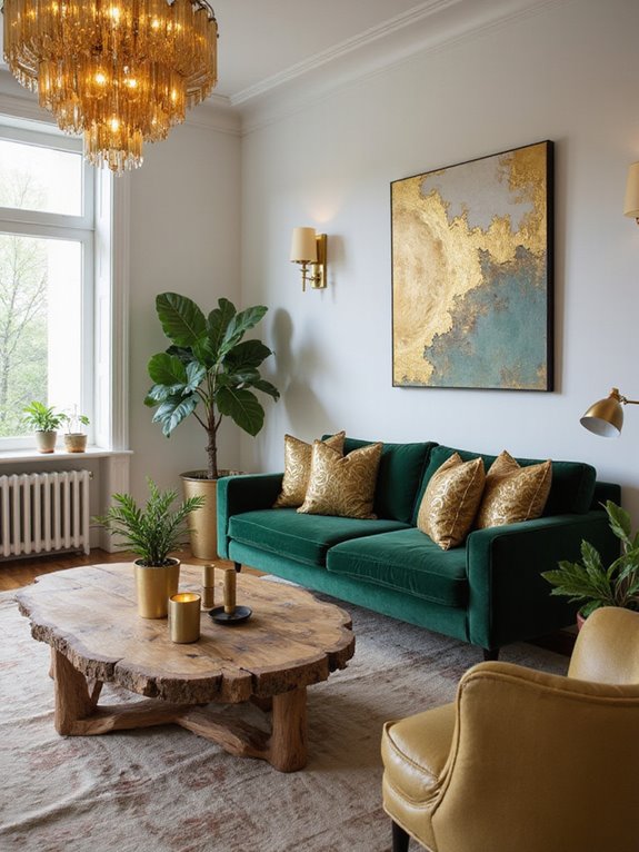eco friendly gold decor ideas