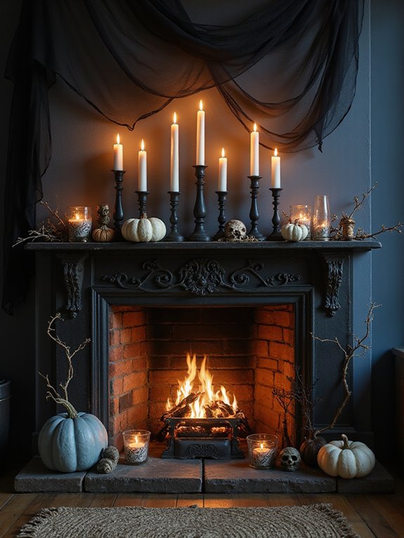 eerie candle glow arrangement