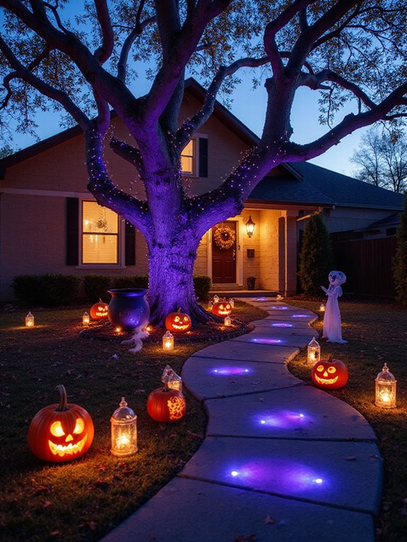 eerie halloween lighting ideas