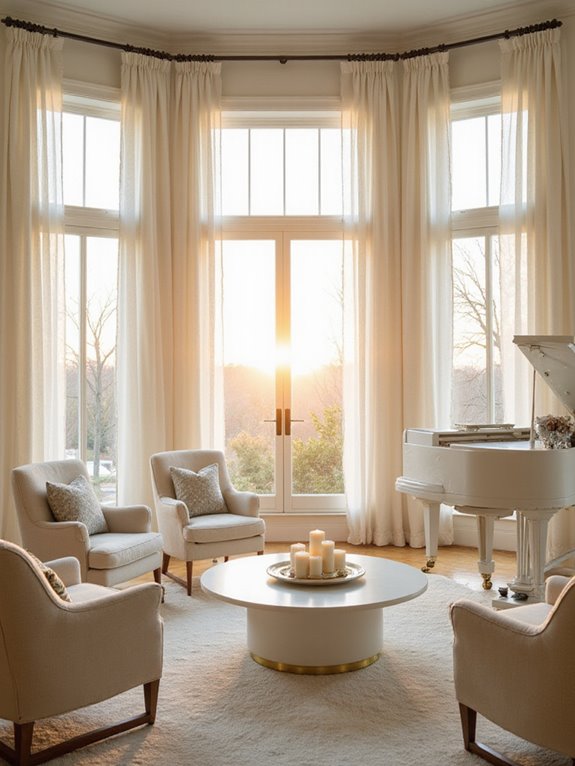 elegant ambient lighting curtains