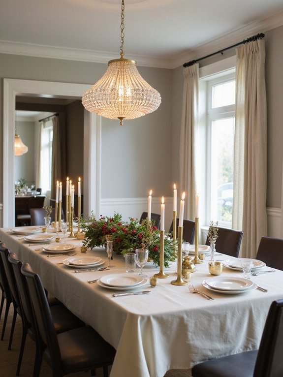 elegant candle winter wonderland