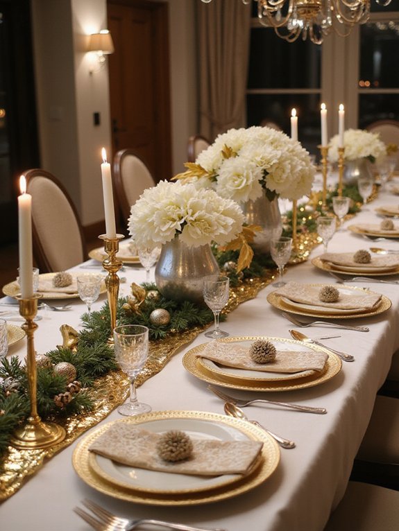 elegant dinnerware and linens