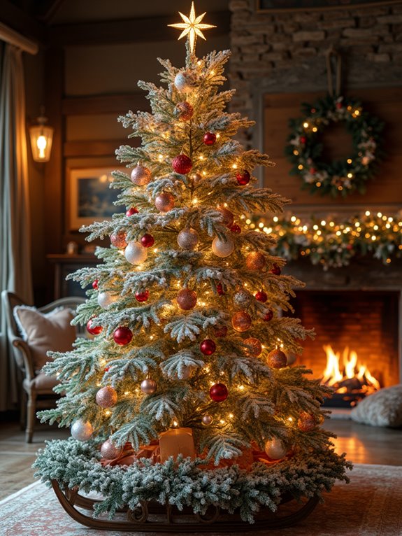 elegant festive tinsel accents